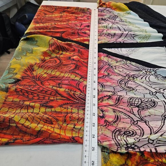 Citron Santa Monica Silk Multicolor Floral Kimono Jacket Large Boho - Picture 11 of 12